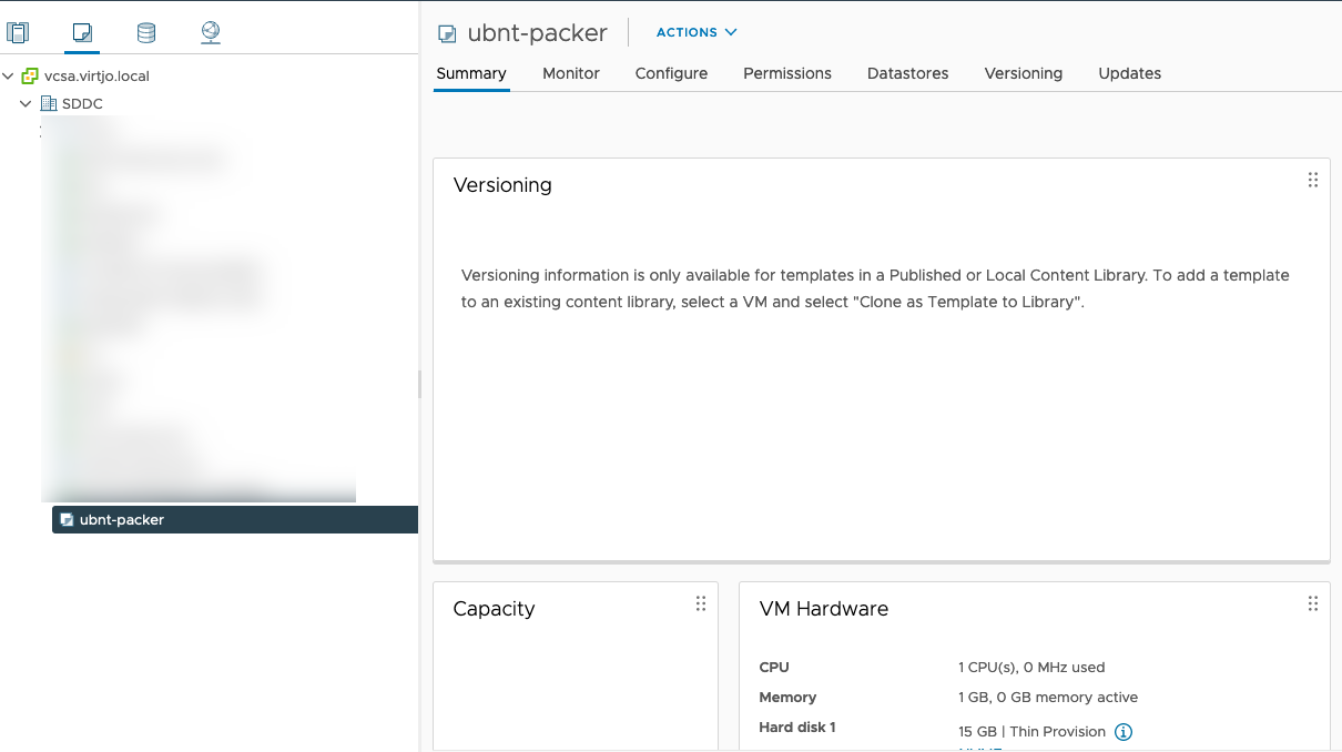 vCenter Inventory with new template