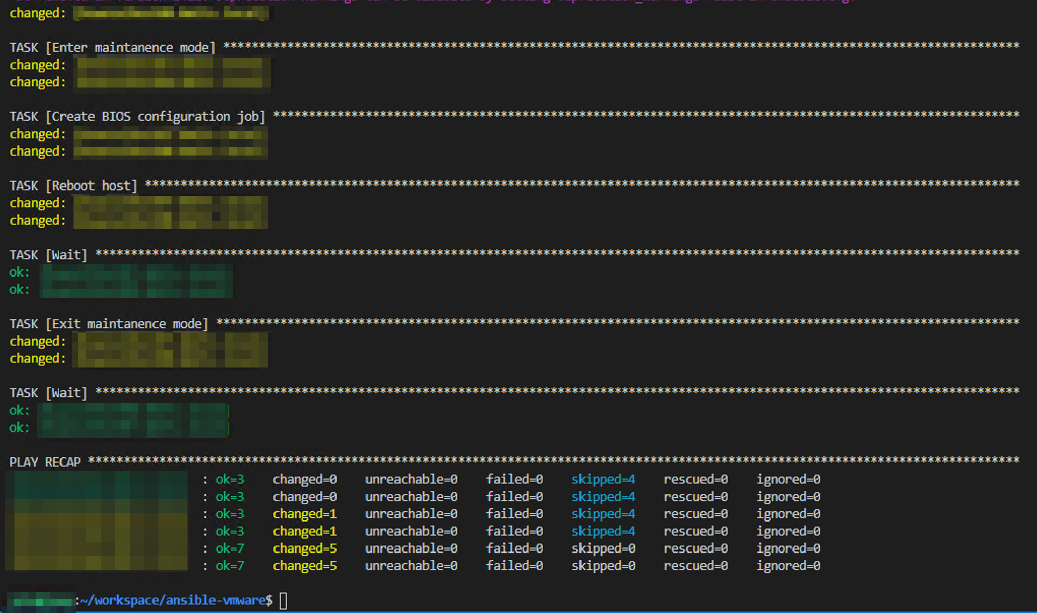 Screenshot of Ansible Play