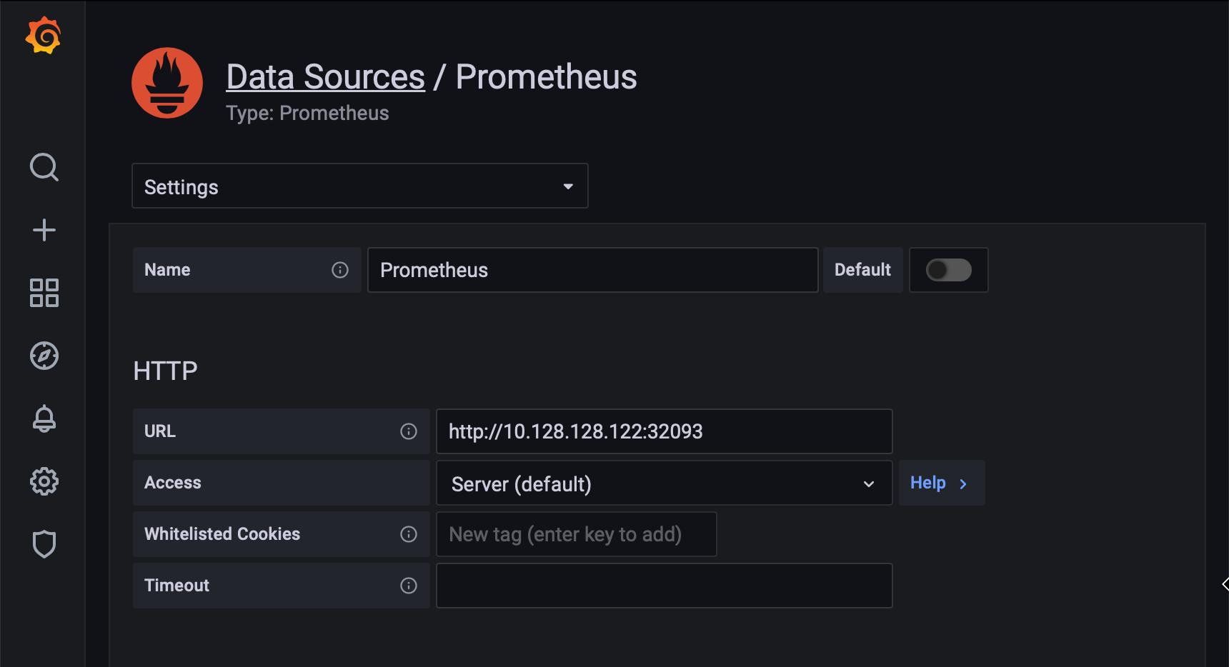 Grafana Data Source Configuration