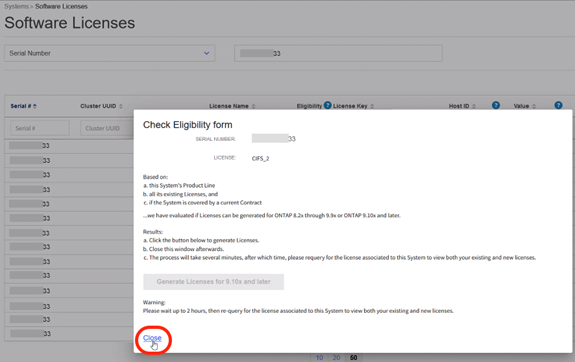 close check eligibility form