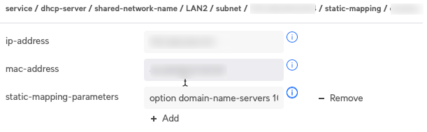 edgerouter dhcp dns config